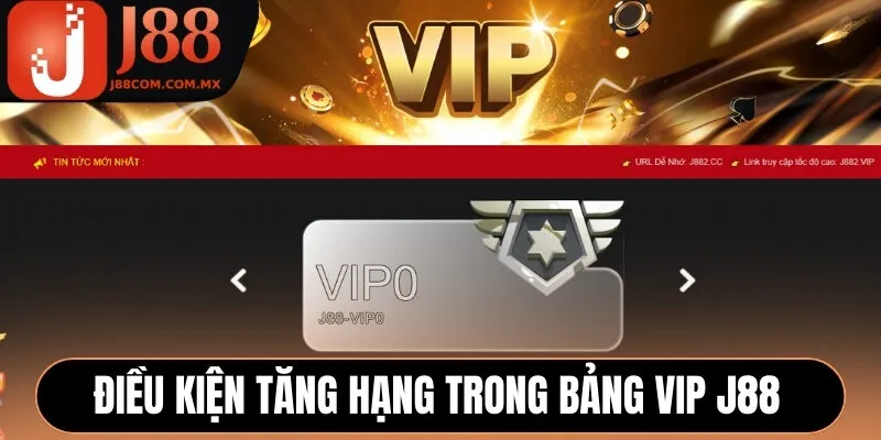Điều kiện tăng hạng trong bảng Vip J88
