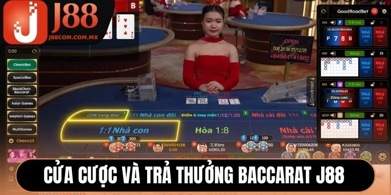 Quy định về cửa cược và trả thưởng Baccarat J88