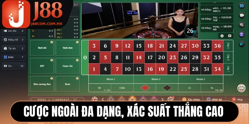 Cược ngoài đa dạng, xác suất thắng cao