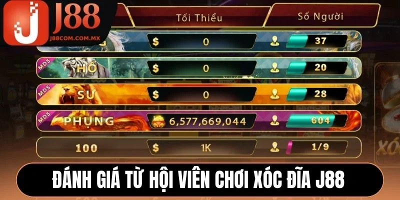 Đánh giá từ hội viên chơi Xóc Đĩa J88