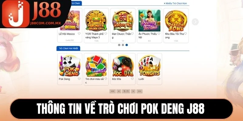 Thông tin về trò chơi Pok Deng J88