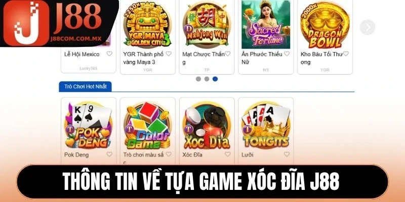 Thông tin về tựa game Xóc Đĩa J88