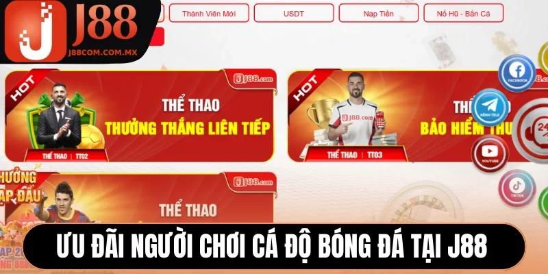 Ưu đãi người chơi cá độ bóng đá tại J88
